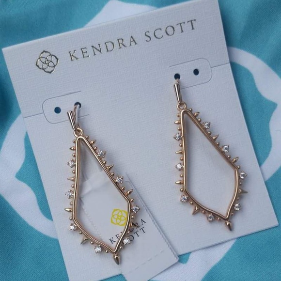 Kendra Scott Pax Rose Gold earrings NWT - Picture 1 of 3